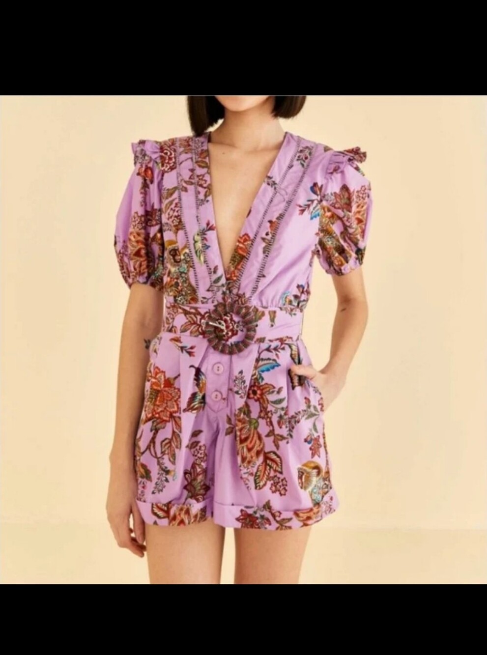 Farm Rio Monkey Lilac Romper